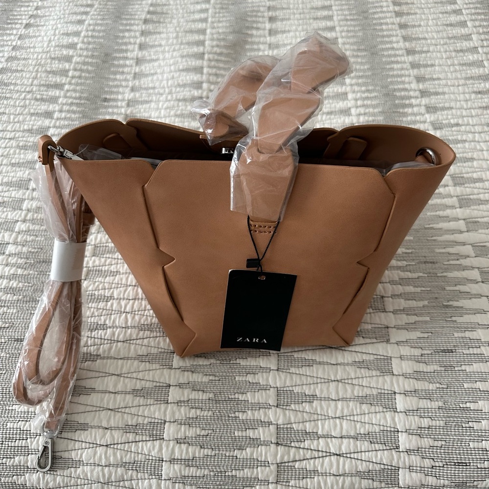 Zara leather purse new with tags
